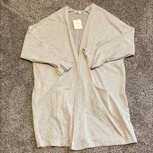 Donni long cardigan. Grey striped